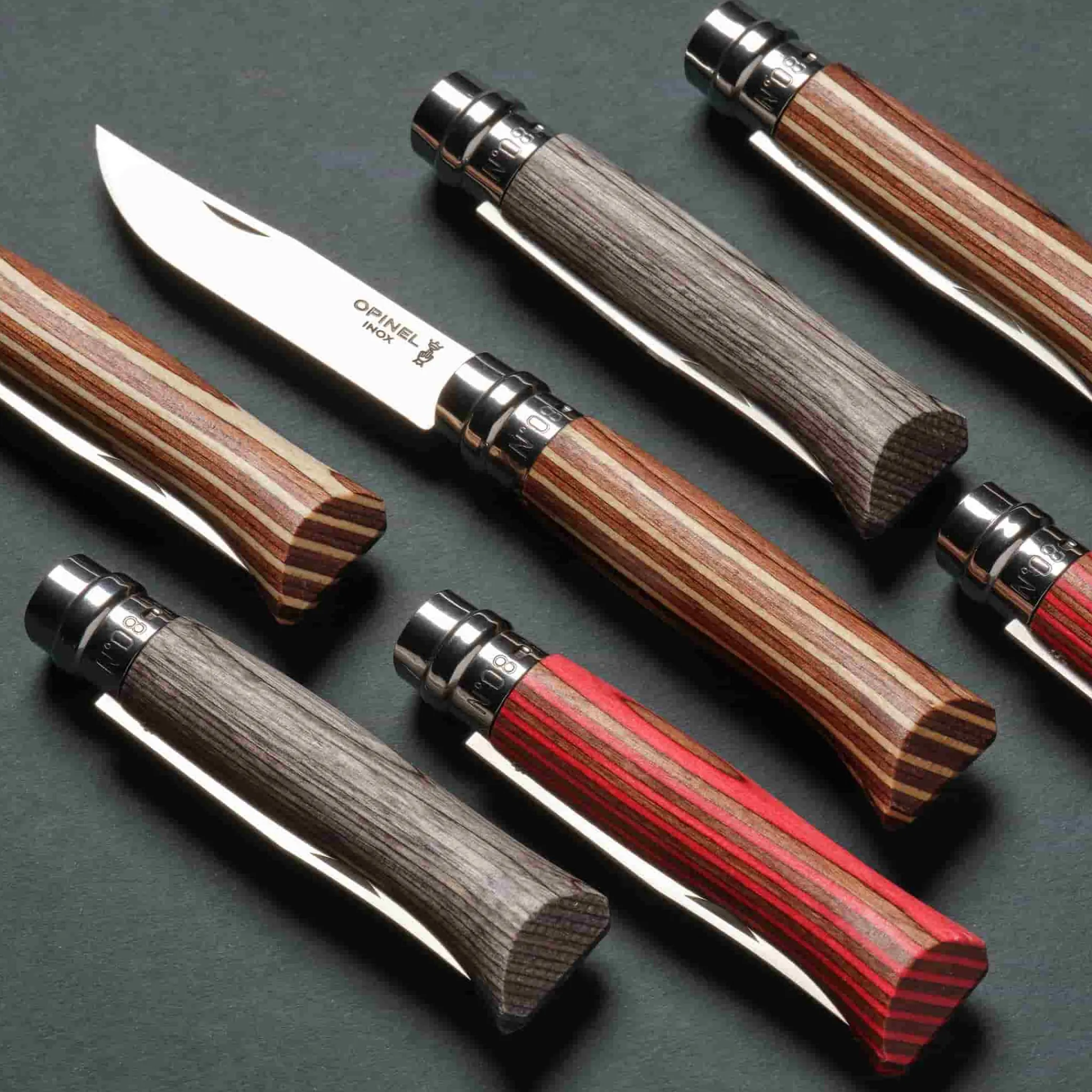 Opinel Brown Birch Sandvik Folding Knife Outlet