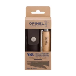 Opinel Folding Knife Gift Set with Faux Leather Sheath Hot