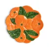 &Klevering Orange Ceramic Plate, 23.5cm Discount