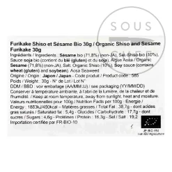 Wadaman Organic Shiso & Sesame Furikake, 30g Clearance