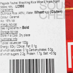 Pagoda Touhai ShaoXing Rice Wine 5 Years Aged, 500ml Best