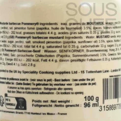 Pommery BBQ Mustard, 100g Hot