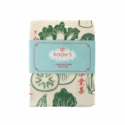 Poon's London Vegetable Guide Tea Towel New