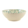 Puglia Handmade Puglia Aquamarine Splatter Large Salad Bowl, 28cm New