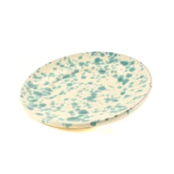 Puglia Handmade Puglia Aquamarine Splatter Side Plate, 19cm Outlet