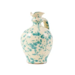Puglia Handmade Puglia Aquamarine Splatter Oil Bottle, 250ml New
