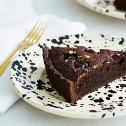 Puglia Handmade Puglia Black Splatter Bowl, 19cm New