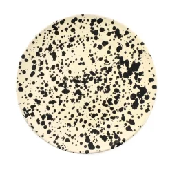 Puglia Handmade Puglia Black Splatter Dinner Plate, 27cm Clearance