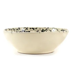 Puglia Handmade Puglia Black Splatter Large Salad Bowl, 28cm Best