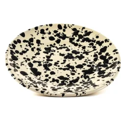 Puglia Handmade Puglia Black Splatter Side Plate, 19cm Online
