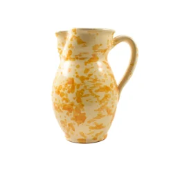 Puglia Handmade Puglia Dark Yellow Splatter Pitcher Best