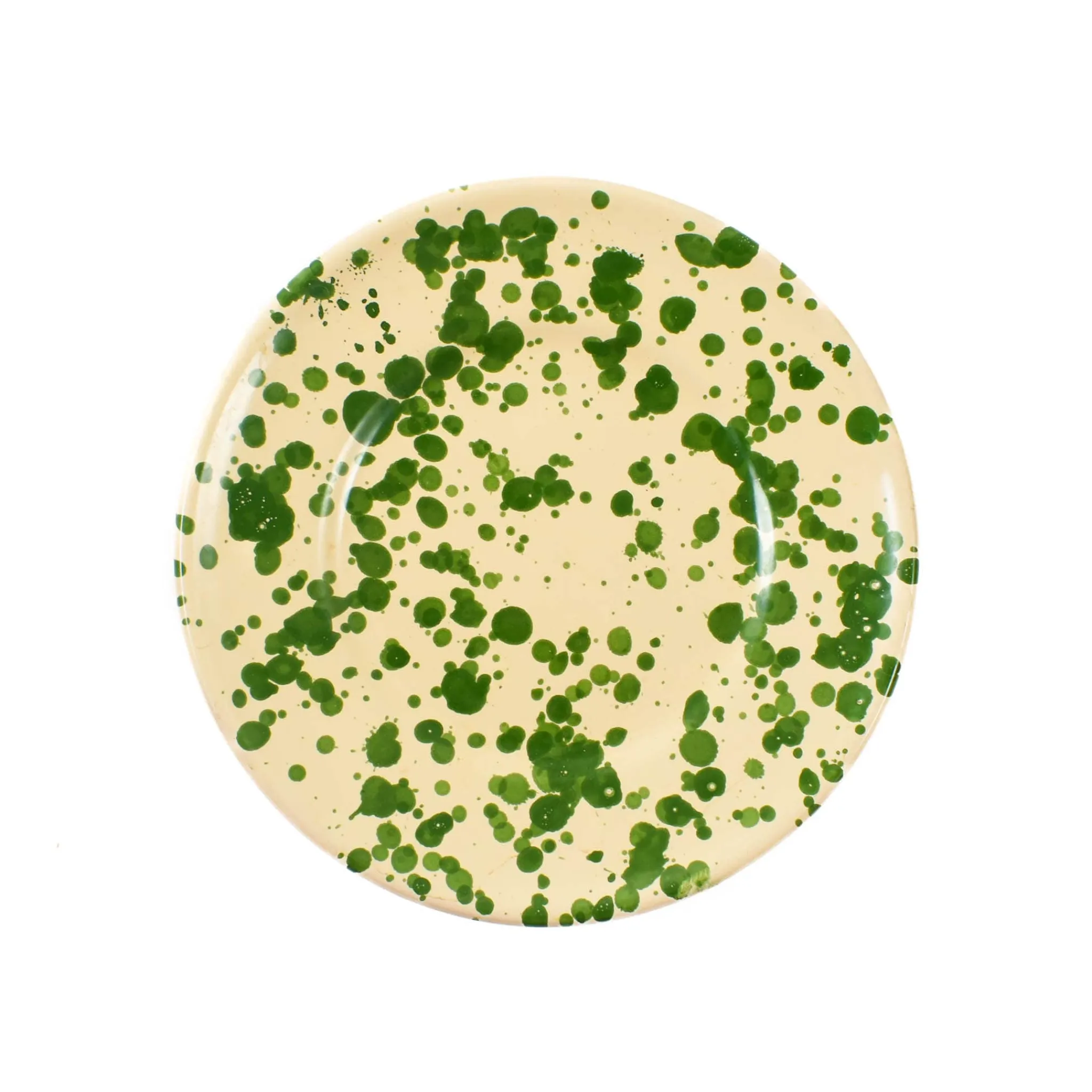 Puglia Handmade Puglia Green Splatter Side Plate, 19cm New