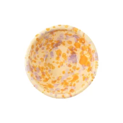 Puglia Handmade Puglia Lilac and Yellow Splatter Bowl, 12cm Online