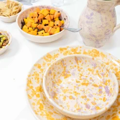 Puglia Handmade Puglia Lilac Splatter Pitcher Discount