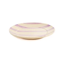 Puglia Handmade Puglia Lilac Stripe Dinner Plate, 27cm Outlet