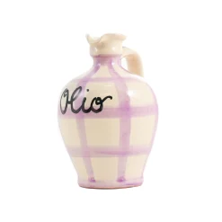Puglia Handmade Puglia Lilac Stripe Oil Bottle, 250ml Outlet