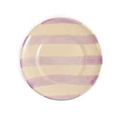 Puglia Handmade Puglia Lilac Stripe Side Plate, 19cm Clearance