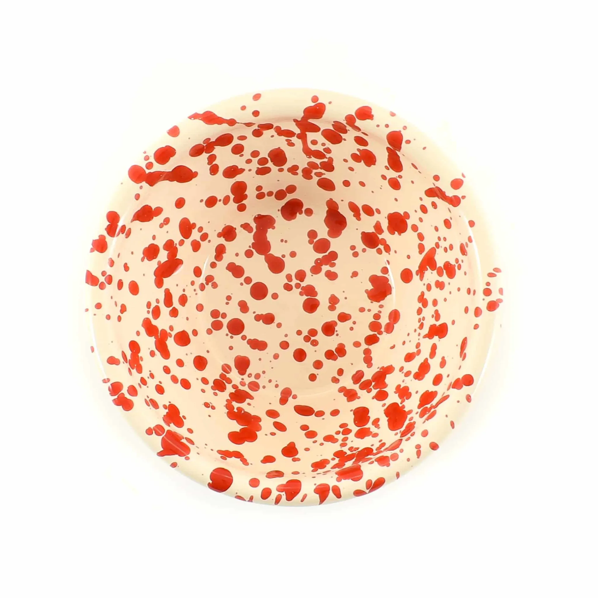 Puglia Handmade Puglia Red Splatter Bowl, 12cm Sale