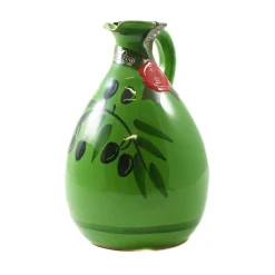 Galantino Puglian Extra Virgin Olive Oil in Green Terracotta Bottle, 500ml Hot