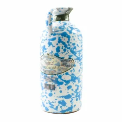 Galantino Puglian Extra Virgin Olive Oil in Light Blue Splatter Ceramic Bottle, 500ml New