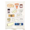 Quite Nice Clothing Cheese and Crackers Organic Cotton Tea Towel New