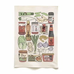 Quite Nice Clothing East Asian Ingredients Organic Cotton Tea Towel