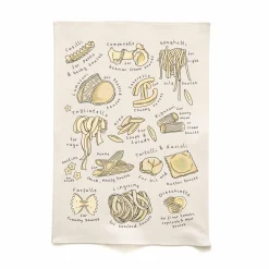 Quite Nice Clothing Types of Pasta Organic Cotton Tea Towel Discount