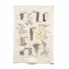 Quite Nice Clothing Types of Noodles Organic Cotton Tea Towel Sale