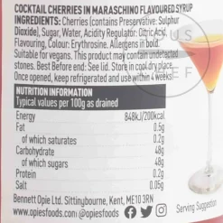 Opies Red Maraschino Cocktail Cherries with Stem, 225g Online