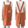 Linen Tales Rust Crossback Linen Apron Best