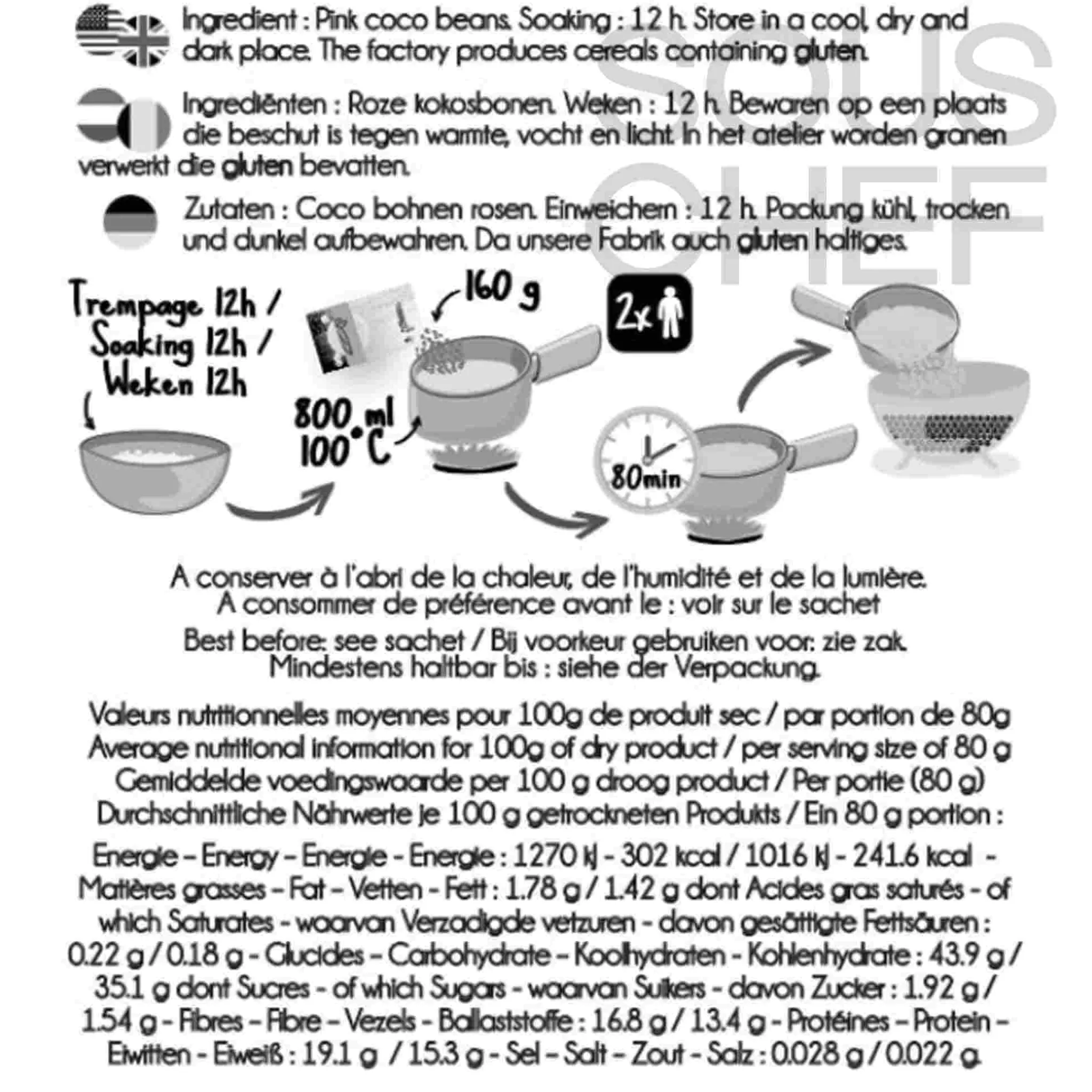 Sabarot Pink Coco Beans, 1kg Discount