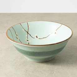 Kiji Stoneware & Ceramics Sakura Blossom Ramen Bowl, 21cm New