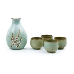 Kiji Stoneware & Ceramics Sakura Blossom Sake Set Outlet