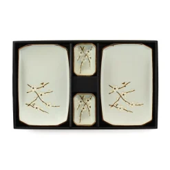 Kiji Stoneware & Ceramics Sakura Blossom Sushi Serving Set Clearance