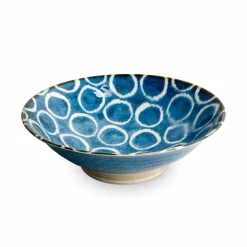Kiji Stoneware & Ceramics Sakuru Shallow Bowl Blue, 24cm Discount