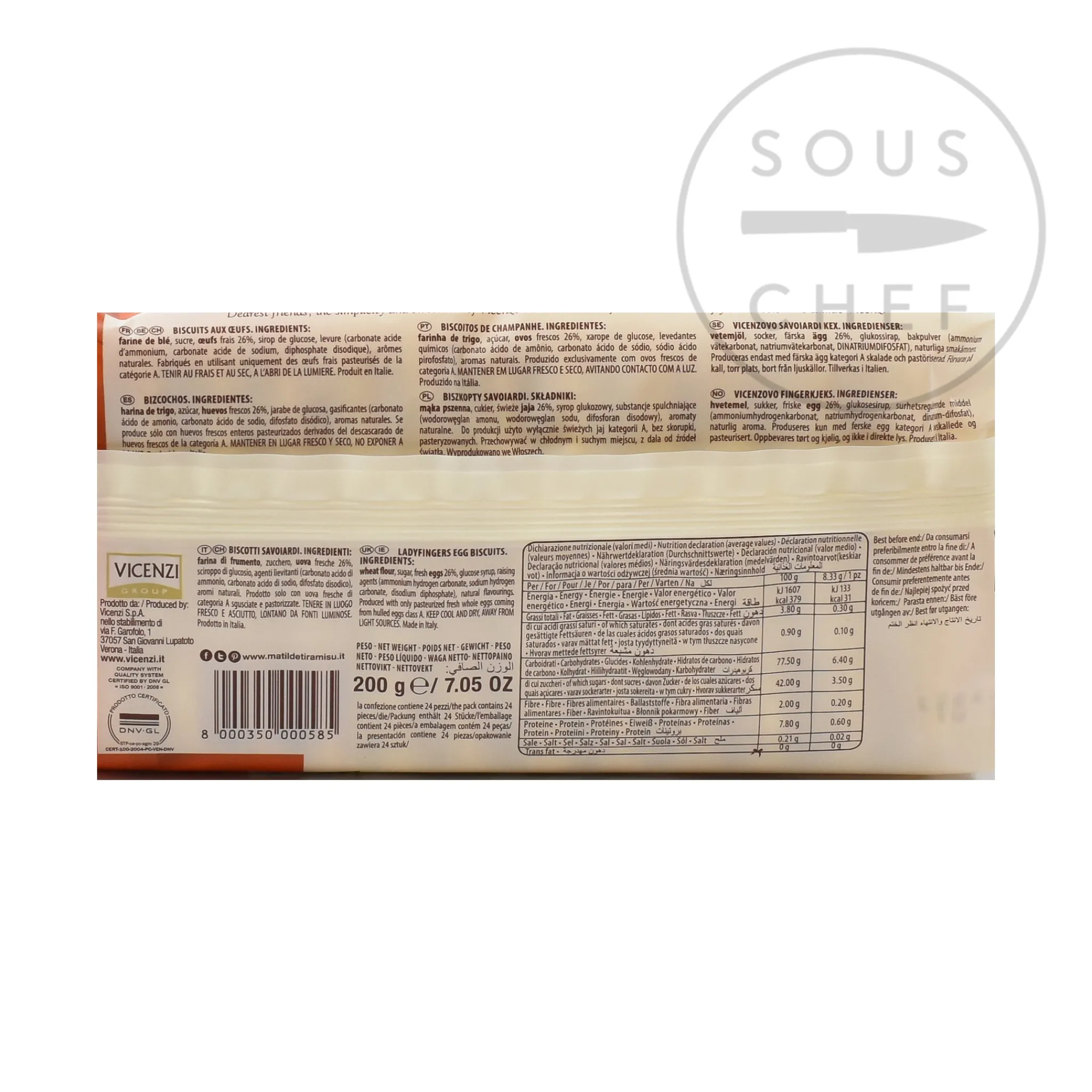 Vicenzi Savoiardi Lady Fingers, 200g Best