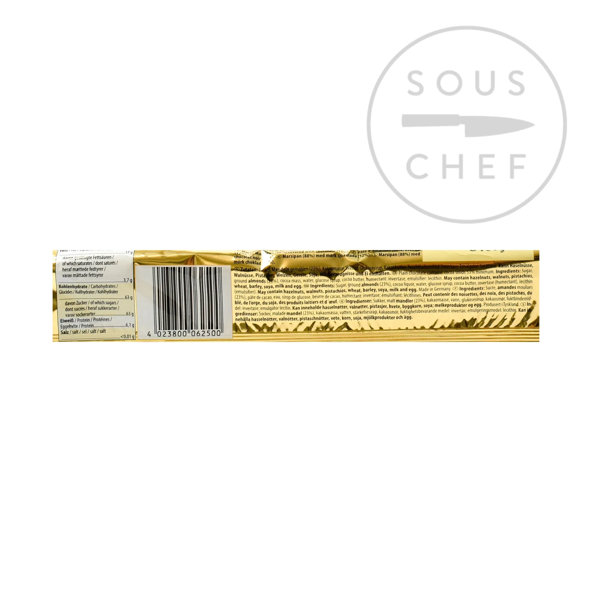 Schluckwerder Dark Chocolate Covered Marzipan Bar, 500g Sale