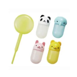 Bento & Co Set of 4 Animal Sauce Bottles for Lunch Box New