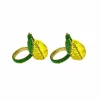 My Gifts Trade Set of 2 Beaded Lemon Napkin Rings New