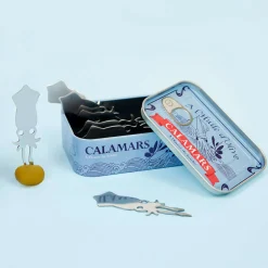 Balvi Set of 6 Calamari Snacking Forks in a Tin