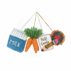 Felt So Good Set of 4 Christmas Eve Essentials Felt Tree Decorations Outlet