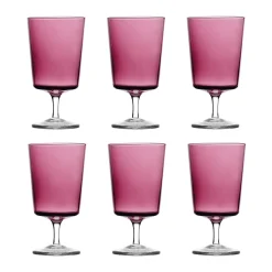 Ichendorf Milano Set of 6 Violet Stemmed Wine Glass Best