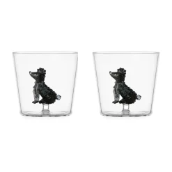 Ichendorf Milano Set of 2 Poodle Tumblers, 300ml New