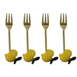 My Gifts Trade Set of 4 Lemon Tasting Forks Outlet