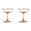 &Klevering Set of 2 Rose Coupe Glasses Sale