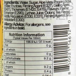 O'S Bubble Short Dated 24x Jelly Popping Boba Lychee Oolong & Aloe Vera Drink, 240ml Hot