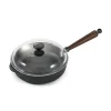 Skeppshult Traditional Cast Iron Deep Saute Pan with Lid, 25cm Outlet