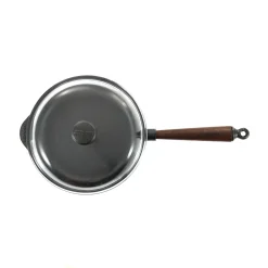 Skeppshult Traditional Cast Iron Deep Saute Pan with Lid, 25cm Outlet
