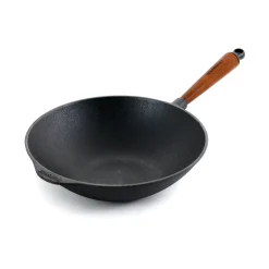 Skeppshult Traditional Cast Iron Wok, 30cm Clearance