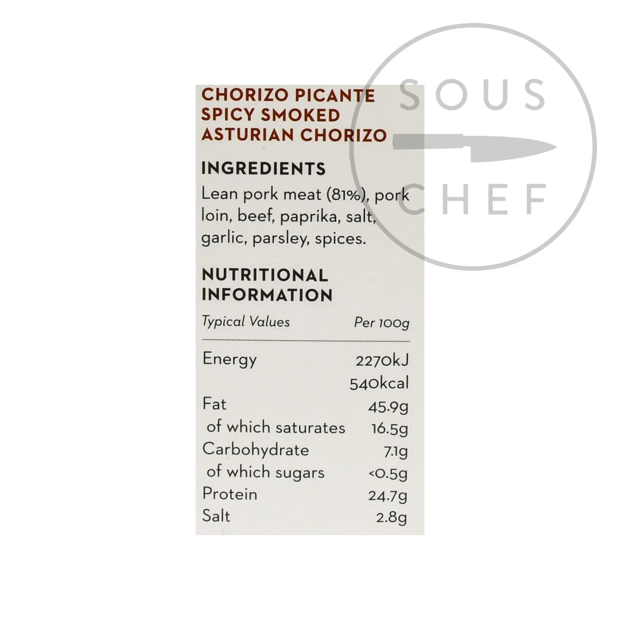 Delicioso Smoked Asturian Cooking Chorizo Picante, 250g Best